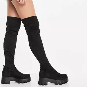 EGO Chunky Sole Over The Knee Thigh High Boots